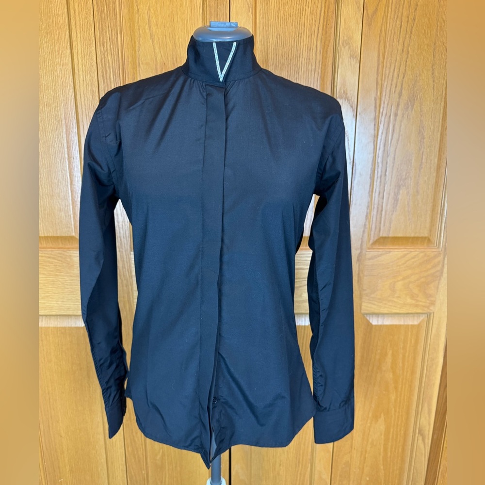 RH Equestrian Black Button Down English Shirt for Women NWOT